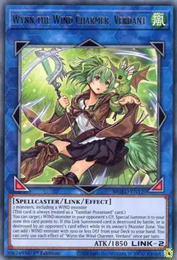MGED-EN120 WYNN THE WIND CHARMER, VERDANT RARE UNL EDITION NEAR MINT YuGiOh TCG - Image 1