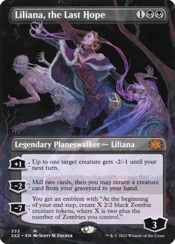 98 Liliana, the Last Hope- Double Masters 2022 Borderless Regular MTG-NM - Image 1