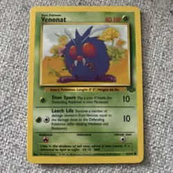 Pokemon Jungle Venonat 63/64 TCG Trading Card Game 1999 Unlimited - Image 3