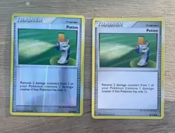 POKEMON Card 2007 Lot Of 2 Potion Trainer 11/12 Manaphy Trainer Kit Penny Sleeve - Image 1