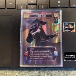 Cad Bane: Star Wars Unlimited RARE SHOWCASE Card - Shadows of the Galaxy CCG - Image 2