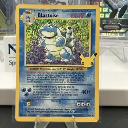 Pokemon TCG Blastoise Holo Rare Card 2/102 Celebrations Classic Collection Mint - Image 1