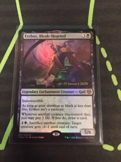 MTG Magic The Gathering Erebos, Bleak-Hearted Foil Prerelease Promo Black God - Image 1