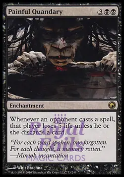Painful Quandary 1x FOIL SOM MTG Scars of Mirrodin Rare NM black - Image 1