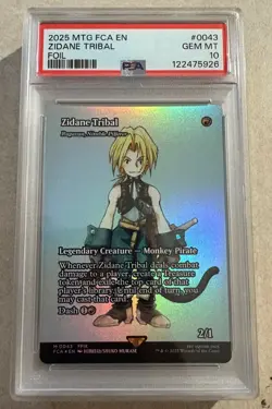 2025 MTG FINAL FANTASY: THROUGH THE AGES FOIL #0043 ZIDANE TRIBAL PSA 10 - Image 1