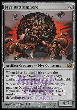 Myr Battlesphere 1x FOIL SOM MTG Scars of Mirrodin Rare MINT artifact - Image 1