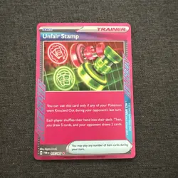 Pokemon Tcg Unfair Stamp 165/167 Sv06: Twilight Masquerade Holo - Image 1
