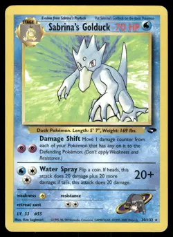 Pokemon Tcg Sabrina's Golduck #30 Pokemon Gym Challenge LP - Image 1