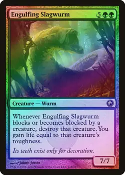 Engulfing Slagwurm FOIL Scars of Mirrodin HEAVILY PLD Green Rare CARD ABUGames - Image 1