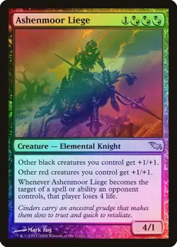 Ashenmoor Liege FOIL Shadowmoor PLD Black Red Rare MAGIC MTG CARD ABUGames - Image 1