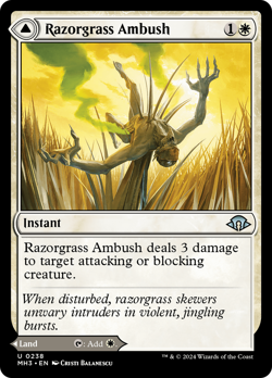 Razorgrass Ambush / Razorgrass Field FOIL Modern Horizons 3 NM CARD ABUGames - Image 1