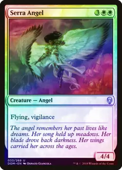 Serra Angel FOIL Dominaria PLD White Uncommon MAGIC GATHERING CARD ABUGames - Image 1