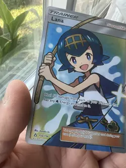 Pokemon Card - Lana Ultra Prism 150/156 Ultra Rare Sun & Moon SM Full Art Holo - Image 2