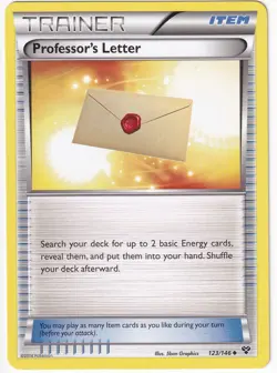 Professor's Letter 123/146 Uncommon Pokemon Trainer Card, XY Set - Image 1