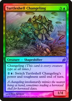Turtleshell Changeling FOIL Lorwyn HEAVILY PLD Blue Uncommon MAGIC CARD ABUGames - Image 1