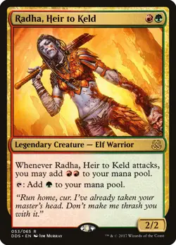 Radha, Heir to Keld Mind vs. Might PLD Red Green Rare MAGIC MTG CARD ABUGames - Image 1