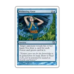 WOTC MtG 9th Ed Withering Gaze (U) (Foil) EX - Image 1