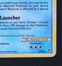 2010 Pokemon TCG Blastoise 13/95 Unleashed Cracked Ice Holo Rare LP/NM - Image 5