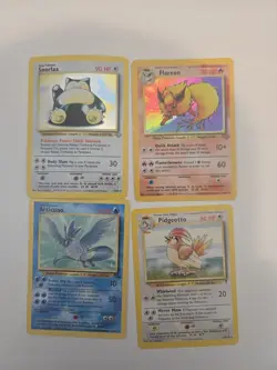 Snorlax And Flareon Jungle Holo Pokemon Cards - Image 1