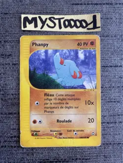 Carte Pokemon Phanpy 100/147 Aquapolis Wizard Francais Occasion - Image 1