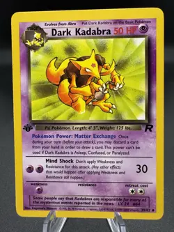 Pokemon TCG Dark Kadabra 39/82 1st Edition Team Rocket Uncommon LP - Image 1