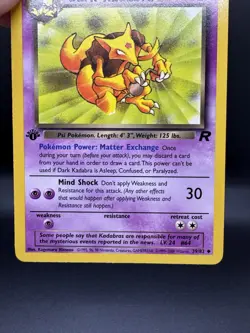 Pokemon TCG Dark Kadabra 39/82 1st Edition Team Rocket Uncommon LP - Image 4