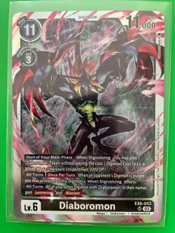 Digimon Card Game Diaboromon EX6-043 SR Super Rare NM Infernal Ascension - Image 1