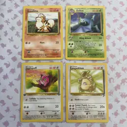 Pokemon TCG 4 Card Lot Growlithe, Golbat, Jigglypuff, Kangaskhan - Image 1