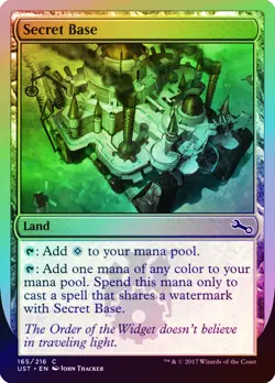 Secret Base (a Order of the Widget) FOIL Unstable NM Land Common CARD ABUGames - Image 1
