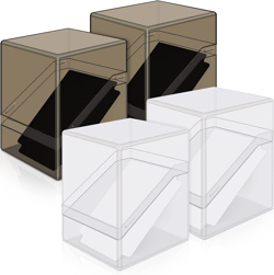 Mlikero Card Deck Cases, 4 Pack Acrylic Commander Deck Box Holding 100+ Sleeved - Image 1