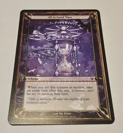 All in Good Time Archenemy MTG Magic The Gathering Oversize Scheme Card - Image 1