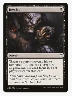 Despise #69 KTK Magic Card in Protective Sleeve - Image 1