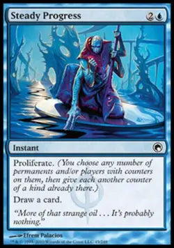 Steady Progress - Medium Play MTG Scars of Mirrodin - Image 1