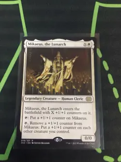 MTG Magic The Gathering Mikaeus, The Lunarch 2X2 Rare White Cleric Commander - Image 1