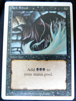 MTG Single - Dark Ritual; Revised Edition, Lightly Played, Excellent Condition - Image 1