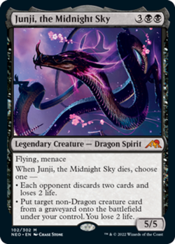 1x Junji, the Midnight Sky - Foil NM-Mint, English Kamigawa: Neon Dynasty MTG Ma - Image 1