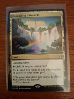 1x Cascading Cataracts Light Play, English Amonkhet MTG Magic - Image 1