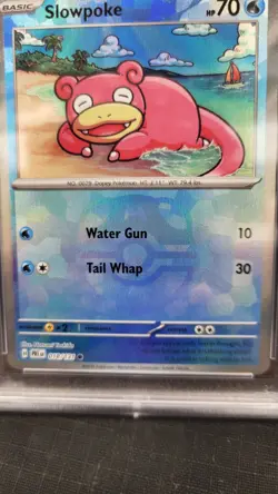 2025 SLOWPOKE MASTER BALL REVERSE HOLO PRISMATIC EVOLUTIONS POKEMON PSA 10 #018 - Image 3