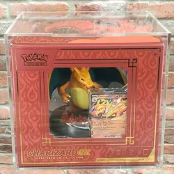 Charizard ex Super Premium Collection POKEMON TCG 10 Booster Packs ACRYLIC CASE - Image 1