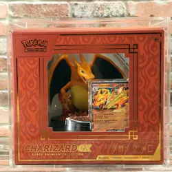 Charizard ex Super Premium Collection POKEMON TCG 10 Booster Packs ACRYLIC CASE - Image 3