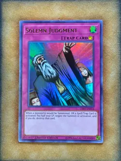 Yugioh Solemn Judgment LART-EN014 Ultra Rare Lost Art Promo Limited Edition NM - Image 1
