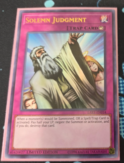 Yugioh Solemn Judgment LART-EN014 Ultra Rare Lost Art Promo Limited Edition NM - Image 1