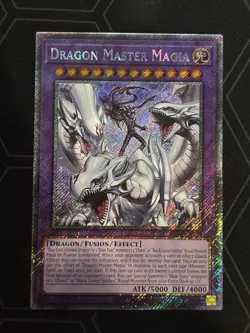 YUGIOH! Dragon Master Magia RA04-EN055 Platinum Secret PSR 1st NM BLUE EYES - Image 1