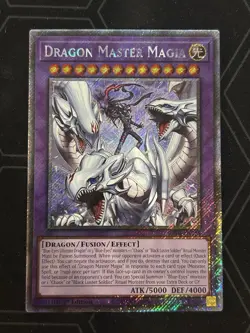 YUGIOH! Dragon Master Magia RA04-EN055 Platinum Secret PSR 1st NM BLUE EYES - Image 2