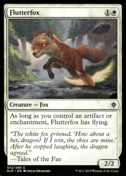 Flutterfox 012/269 Throne of Eldraine MTG Magic the Gathering card - Image 1