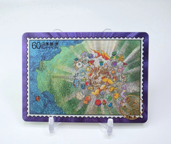 HOT! Custom Nippon Stamp SPARKLING HOLO FOIL Pokemon Card Collectable Card! - Image 1
