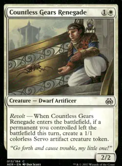 Countless Gears Renegade 013/184 Aether Revolt MTG Magic the Gathering card - Image 1