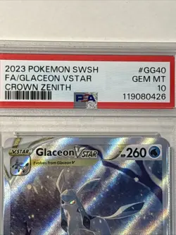 Glaceon Vstar Crown Zenith GG40/GG70 Pokemon Card PSA 10 GEM MINT - Image 3