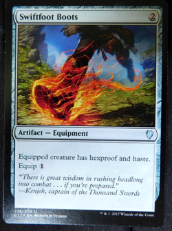 MTG Single - Swiftfoot Boots; C17 Series; Lightly Played, Excellent Condition - Image 1