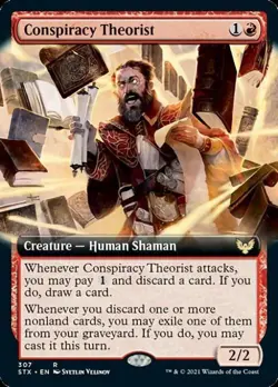 Conspiracy Theorist (Extended Art) -Foil Light Play MTG Strixhaven - Image 1